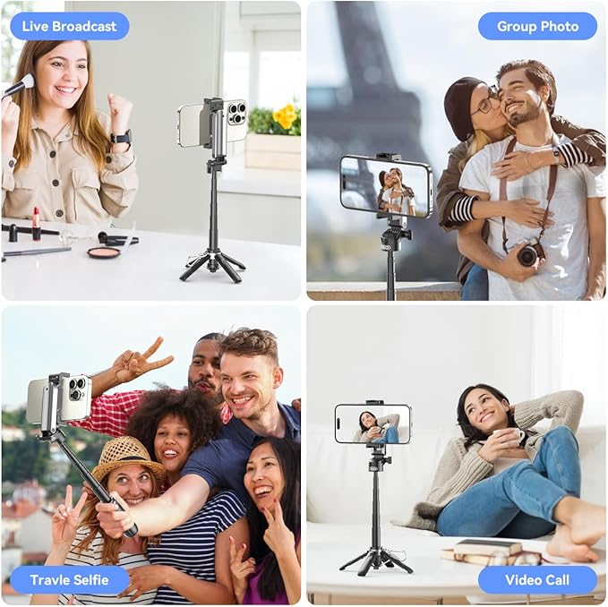 Retractable Mini Tripod for Cell Phone, Portable Selfie Stick Travel Phone - Image 7