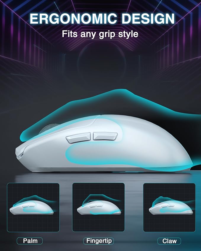 AULA SC580 Wireless Gaming Mouse, Tri-Mode 2.4G/BT5.0/USB-C Gaming Mouse - Image 8