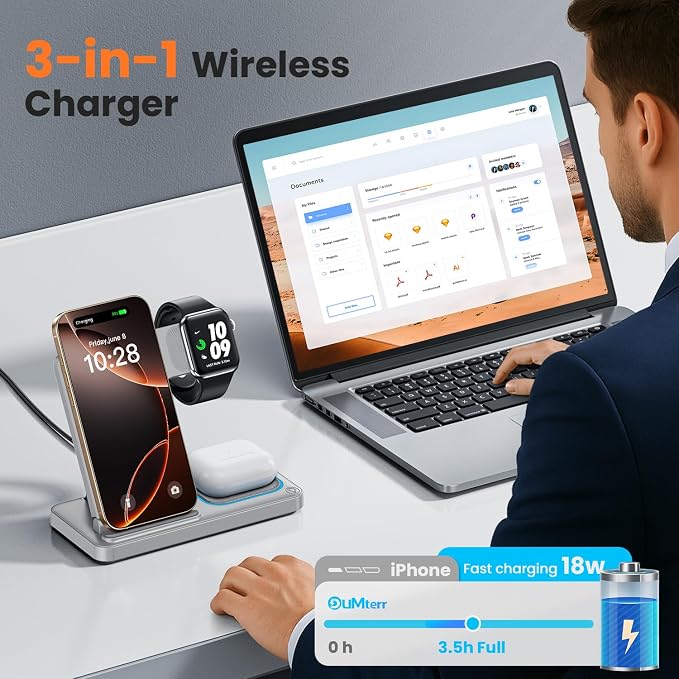 DUMTERR 3 in 1 Wireless Charger - Image 3