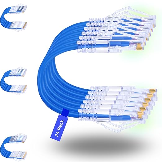 Rapink Patch Cables Cat6/ Cat6a 3ft Slim, Cat6a Ethernet Patch Cable 10G Support by Rapink