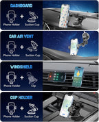 Wireless Car Charger, Fast Charging Phone Holder 3 in 1 Phone Mount Auto - Image 3