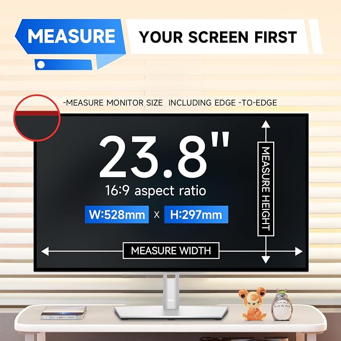 IPROKKO 【2 Pack】 23.8 inch Anti-Blue Light Monitor Screen Protector - Image 2