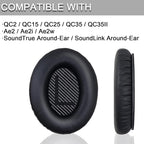 Ear Pads for Bose Quiet Comfort 35 Soft Protein Leather Replacement Earpads Ear - Image 2