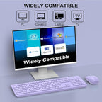 Wireless Keyboard and Mouse Combo, Full-Size Silent Ergonomic Keyboard and - Image 8