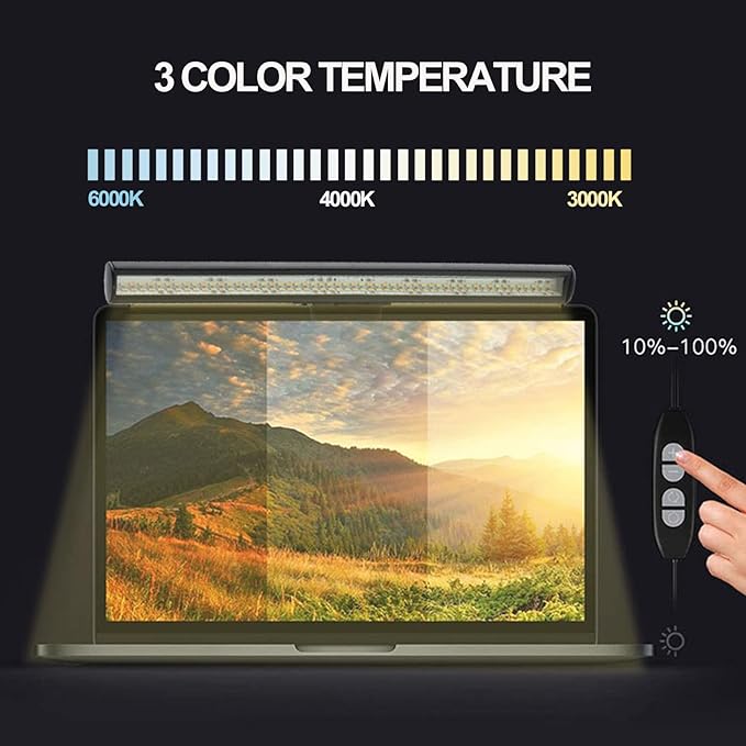 Laptop Monitor Light Bar Reading LED Laptop Keyboard 3 Color Temperature Modes - Image 4