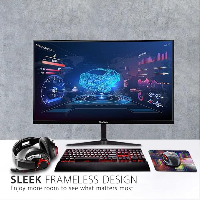 ViewSonic VX2718-PC-MHD 27 Inch Curved 1080p 1ms 180Hz Gaming Monitor - Image 4