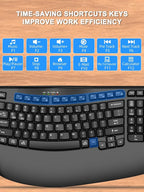 EDJO Ergonomic Wireless Keyboard - Image 6