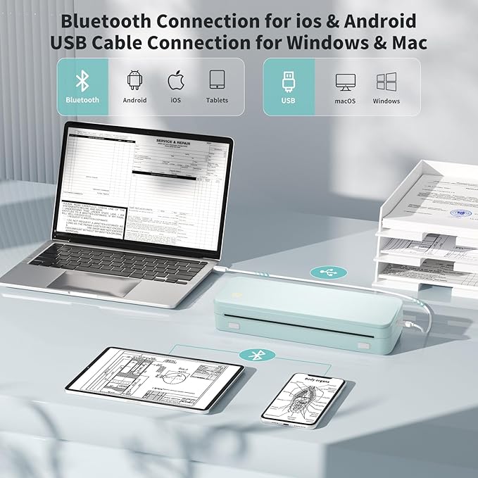 JADENS Portable Printers Wireless - Image 2