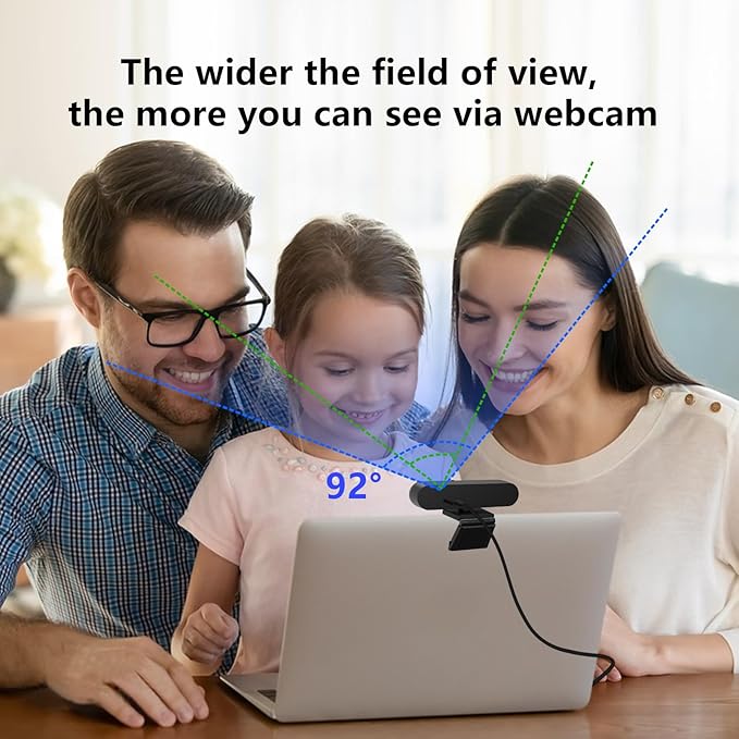 2K QHD Webcam with Windows Hello Facial Recognition, 4MP Computer Camera with - Image 4