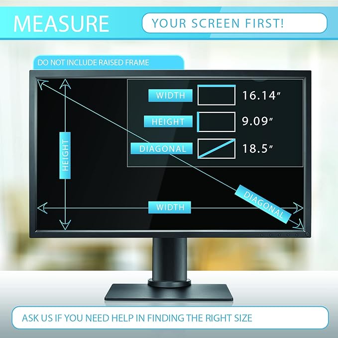 Privacy Screen Filter for 18.5 Inches Desktop Computer Monitor, Aspect Ratio - Image 5