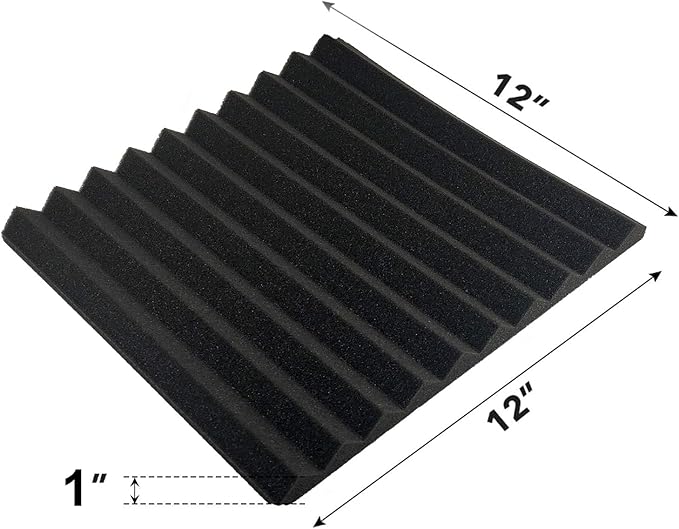 JBER 48 Pack Charcoal Acoustic Panels Studio Foam Wedges Fireproof Soundproof - Image 2