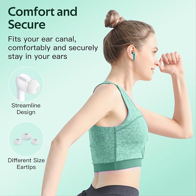 TAGRY Bluetooth Headphones True Wireless Earbuds 60H Playback LED Power Display - Image 7