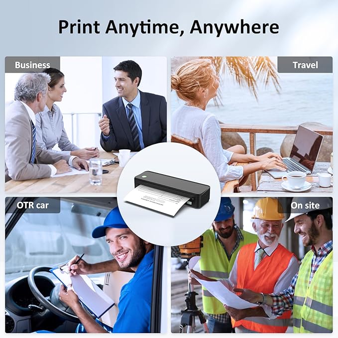 Inkless Portable Printer for Travel, Wireless Thermal Printer Supports 8.5 x 11 - Image 9