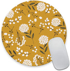 Round Mouse Pad, Cute Floral Mouse Pad by Armanza