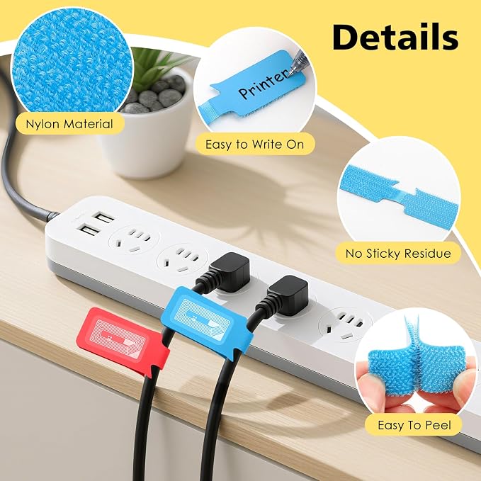 24 Set Smart NFC Cable Labels - Image 6