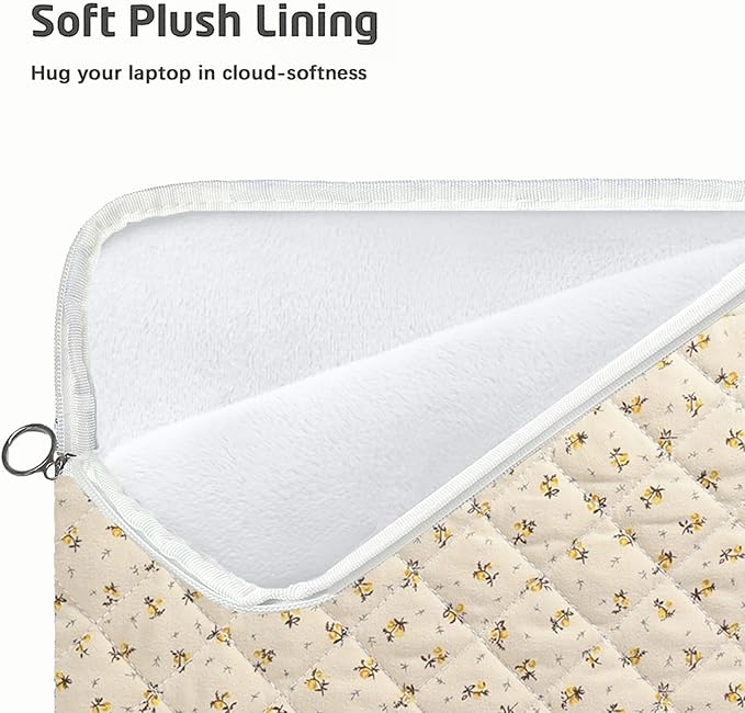 Puffy Laptop Sleeve 13-15.6 Inch Cute Quilted Laptop Protective Case Padded - Image 5