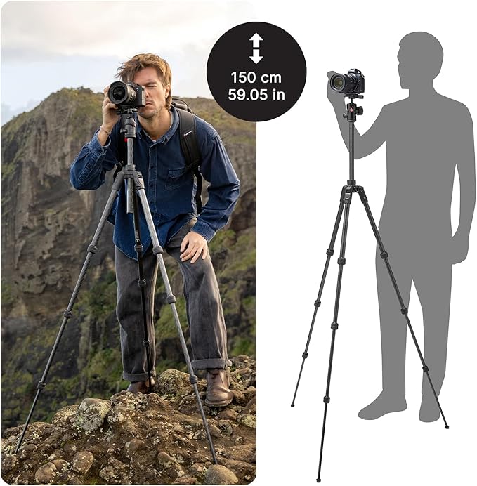Manfrotto Befree Advanced AS, Camera Travel Tripod Kit, Twist Lock, Compatible - Image 3