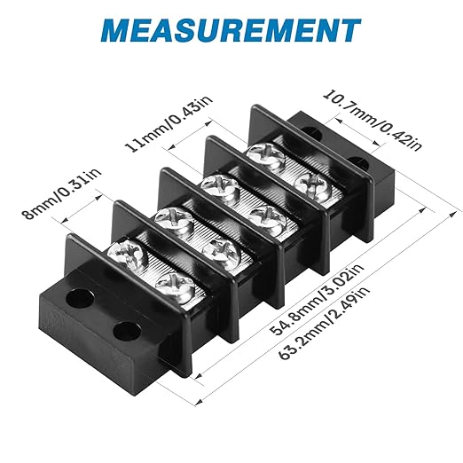 GLOSO Terminal Blocks Double Row Stainless 11 mm Pitch TBC, Marine Grade - Image 2