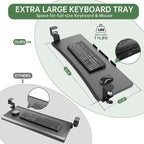 Extra Large Keyboard Tray Under Desk - Image 2