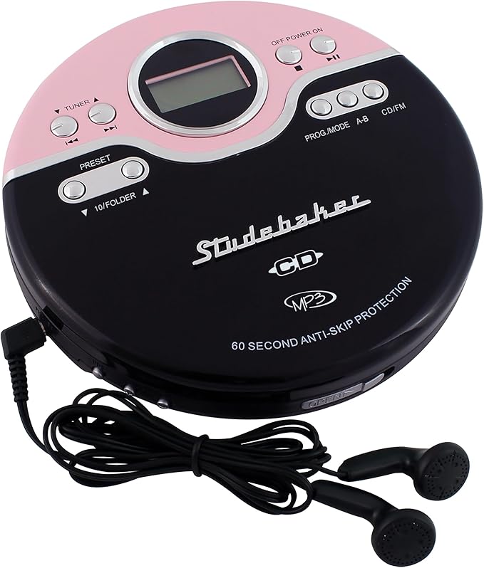 Studebaker SB3703PBB Joggable Personal CD/MP3 Player by Studebaker