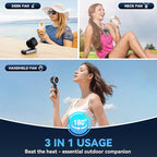 Portable Handheld Turbo Fan, 5 Gear Wind, Battery Operated, 3 IN 1 Hand Fans - Image 4