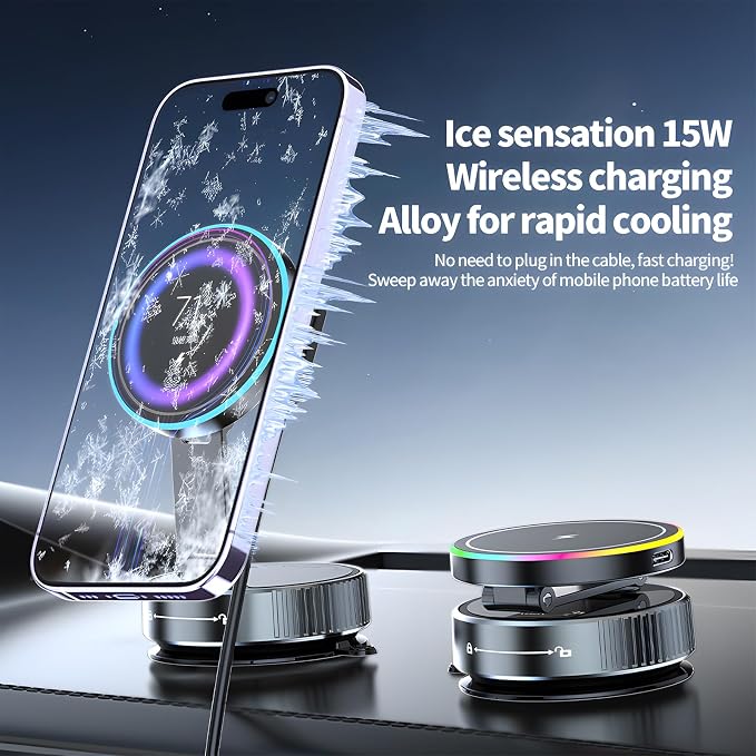 Wireless Charger Car Phone Holder - Image 7