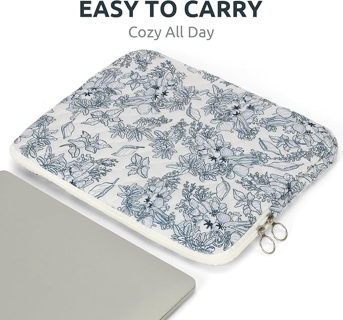 Puffy Laptop Sleeve 13-15.6 Inch Cute Quilted Laptop Protective Case Padded - Image 5