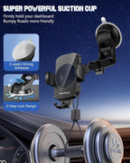 Wireless Car Charger, Fast Charging Phone Holder 3 in 1 Phone Mount Auto - Image 5