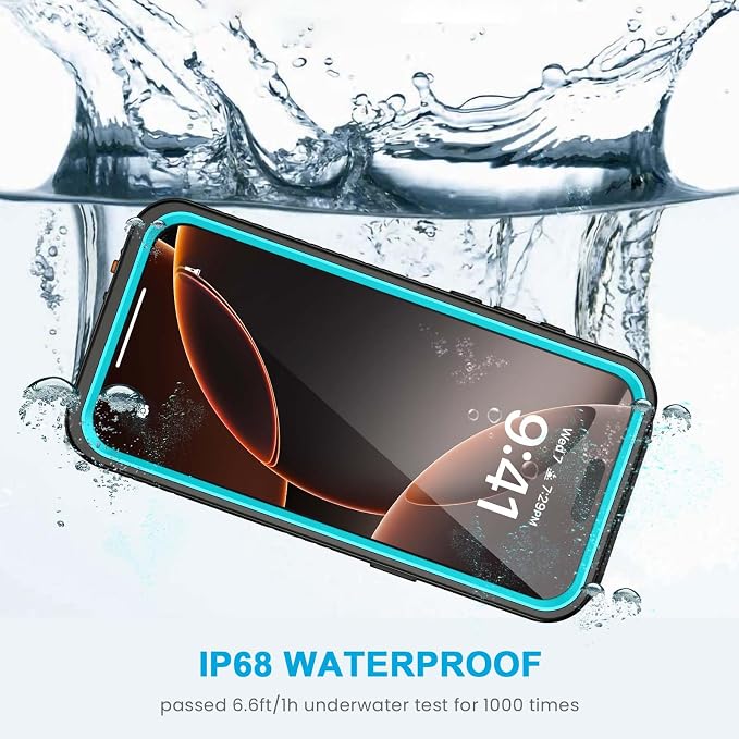 Lanhiem for iPhone 16 Pro Max Case, IP68 Waterproof Dustproof Shockproof Cases - Image 2