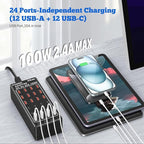 USB Charging Station Block, USB C Charger Station 24-Port 100W, USB A Charger - Image 4