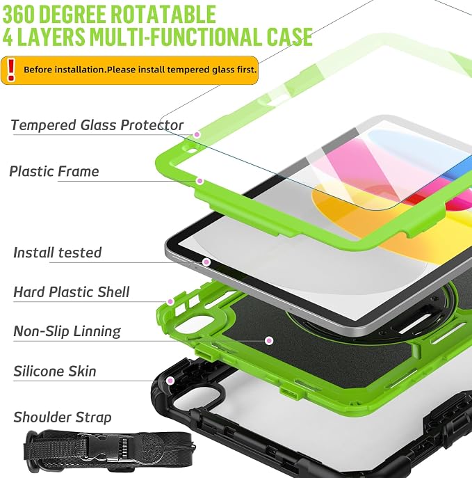 BLOSOMEET Case for iPad A16 11th/10th Generation 11''/10.9'' 2025/2022 - Image 2