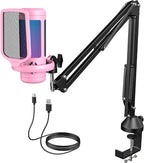 TONOR Gaming Microphone Arm Set, RGB Condenser Mic by TONOR