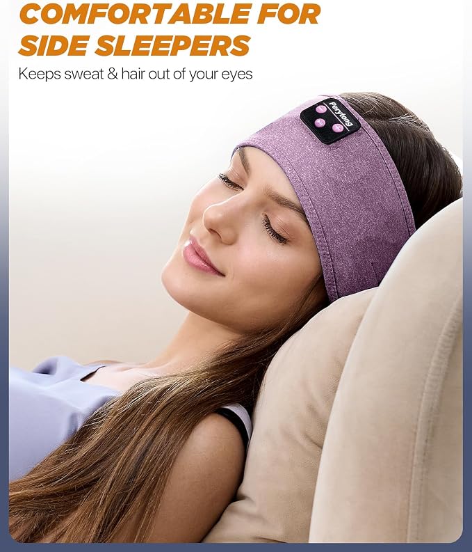 Perytong Sleep Headphones Bluetooth Headband, Headband Headphones - Image 4