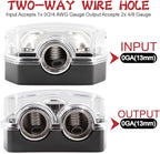 2 Way Power Distribution Block 1x 0 GA in 2X 0 GA Out Circuit Protector - Image 2