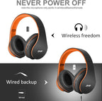 ZIHNIC Bluetooth Headphones Over-Ear, Foldable Wireless and Wired Stereo - Image 3