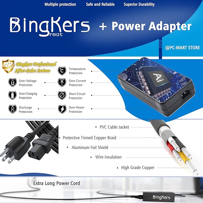 Bingkers. New 330W 19.5V 16.9A Power Adapter Power Supply ADP-330AB B - Image 4