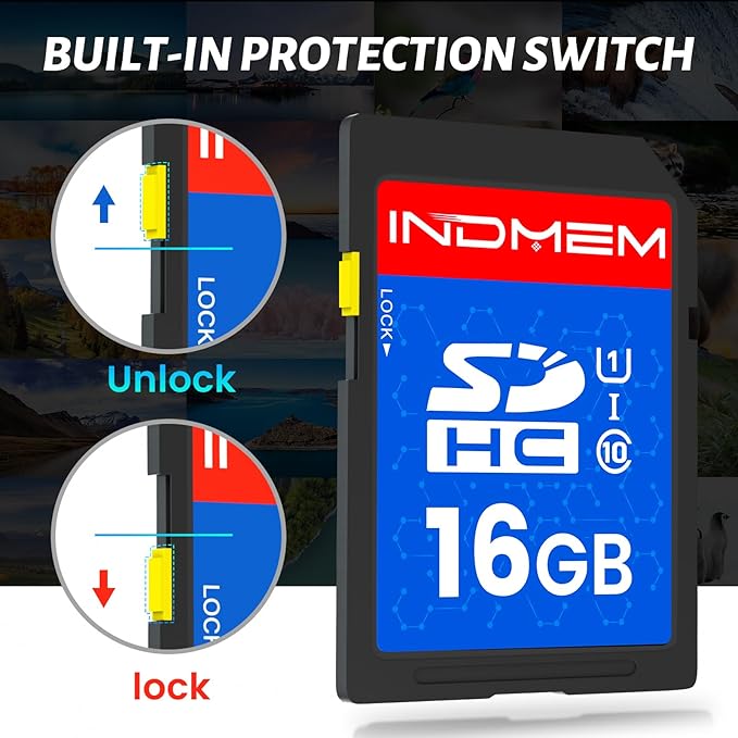 INDMEM SD Card 16GB, 8 Packs Class 10 16GB Flash Memory Card MLC Standard - Image 2
