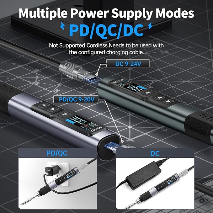FNIRSI HS-02A 100W Portable Corded Soldering Iron Kit, 3S Fast Heating - Image 5