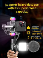 Gimbal Stabilizer for Smartphone, Phone Gimbal w/8" Extension Rod, Profession - Image 8