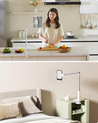 Phone Holder for Bed, 360° Rotation Cell Phone Stand, Flexible Long Arm - Image 6