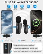 Vlogging Kit for iPhone/Android, Wireless Remote & Microphone, Adjustable Phone - Image 2
