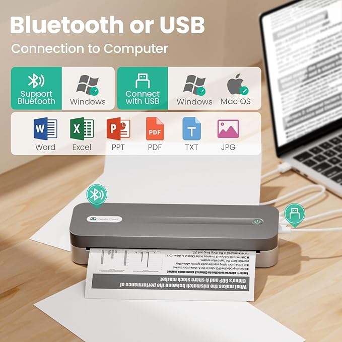 P1 Pro Thermal Printer, Large Format Portable Bluetooth Inkless Printer - Image 2