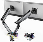 ARES WING RGB Dual Monitor Arm for 17-38" Ultrawide Screens, Holds 35.2lbs by ARESWING