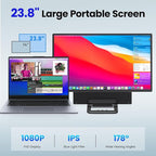 23.8'' Portable Monitor, FHD 1080P 100Hz IPS Laptop Screen Extender, USB-C HDMI - Image 2