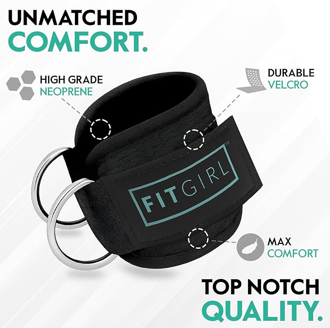 FITGIRL - Ankle Strap for Cable Exercise Machines, Work Out Cuff Attachment for - Image 3