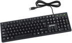 Manhattan Wired Computer Keyboard – Basic Black Keyboard - by ManhattanProducts