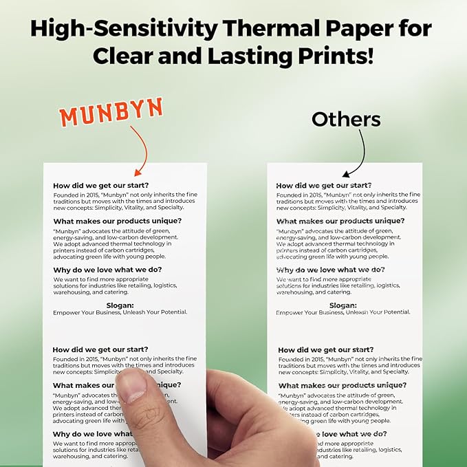MUNBYN Thermal Receipt Paper 3 1/8 x 230ft, Compatible - Image 5
