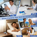 Travel Essentials 3 in 2 Multi Charging Cable, USB A/C Charging Cords - Image 3