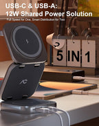 5-in-1 Wireless Charger for MagSafe, AC ISLAND Portable Travel Charging Station - Image 3