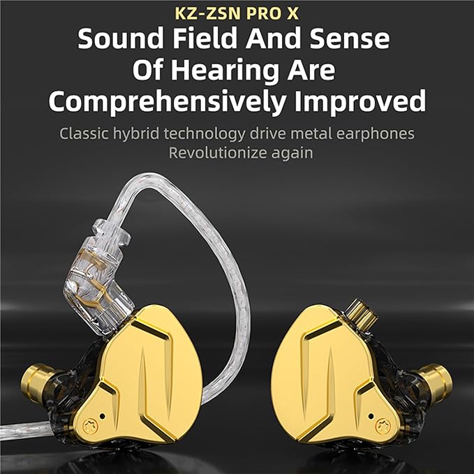 KZ ZSN PRO X in Ear Monitor Headphones Gaming Earbuds, High Fidelity Wired - Image 2